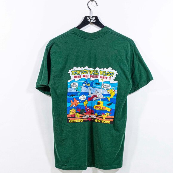 Chemical Decon Marine Ocean T-Shirt Large Y2K Fish Sea - Picture 1 of 8